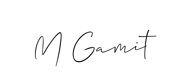 Make a short M Gamit signature style. Manage your documents anywhere anytime using Allison_Script. Create and add eSignatures, submit forms, share and send files easily. M Gamit signature style 2 images and pictures png