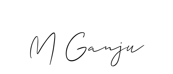 You should practise on your own different ways (Allison_Script) to write your name (M Ganju) in signature. don't let someone else do it for you. M Ganju signature style 2 images and pictures png