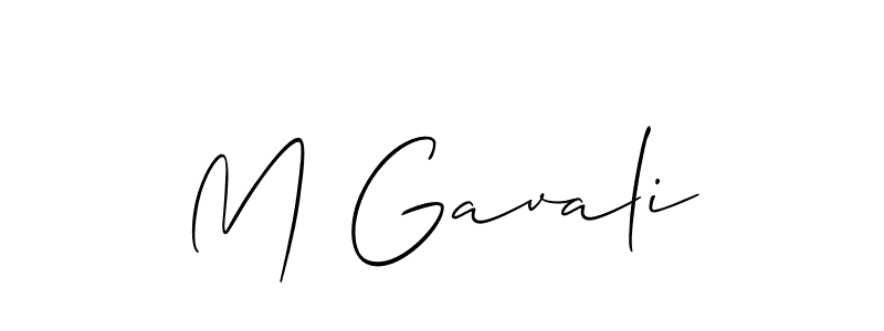 M Gavali stylish signature style. Best Handwritten Sign (Allison_Script) for my name. Handwritten Signature Collection Ideas for my name M Gavali. M Gavali signature style 2 images and pictures png