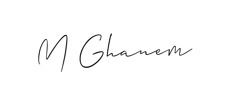 How to make M Ghanem signature? Allison_Script is a professional autograph style. Create handwritten signature for M Ghanem name. M Ghanem signature style 2 images and pictures png