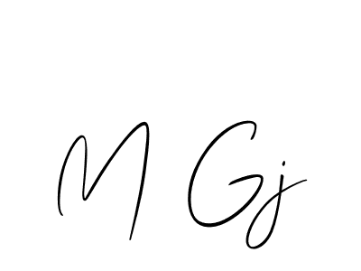 if you are searching for the best signature style for your name M Gj. so please give up your signature search. here we have designed multiple signature styles  using Allison_Script. M Gj signature style 2 images and pictures png