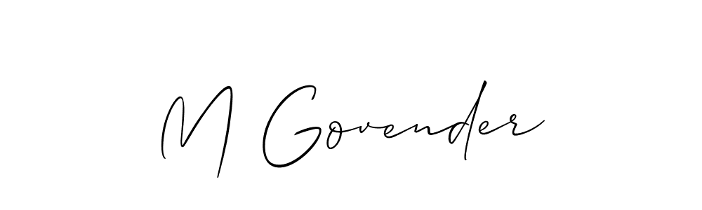 This is the best signature style for the M Govender name. Also you like these signature font (Allison_Script). Mix name signature. M Govender signature style 2 images and pictures png