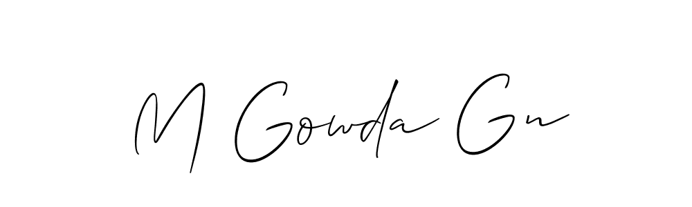 Design your own signature with our free online signature maker. With this signature software, you can create a handwritten (Allison_Script) signature for name M Gowda Gn. M Gowda Gn signature style 2 images and pictures png