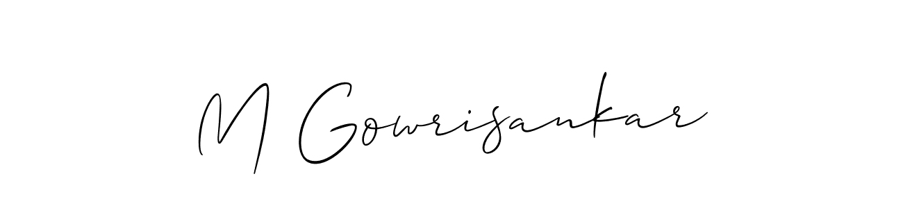 Make a beautiful signature design for name M Gowrisankar. Use this online signature maker to create a handwritten signature for free. M Gowrisankar signature style 2 images and pictures png