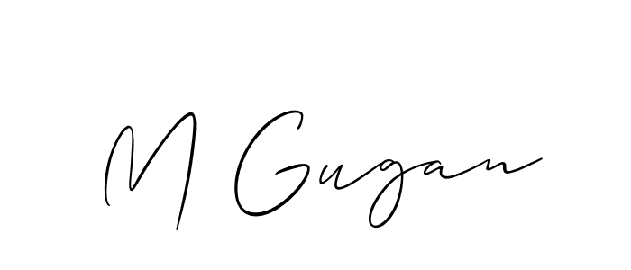It looks lik you need a new signature style for name M Gugan. Design unique handwritten (Allison_Script) signature with our free signature maker in just a few clicks. M Gugan signature style 2 images and pictures png