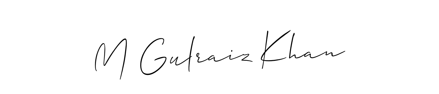 How to make M Gulraiz Khan signature? Allison_Script is a professional autograph style. Create handwritten signature for M Gulraiz Khan name. M Gulraiz Khan signature style 2 images and pictures png