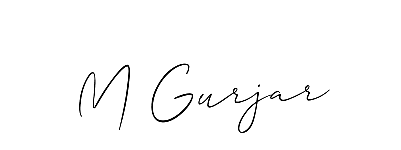 How to Draw M Gurjar signature style? Allison_Script is a latest design signature styles for name M Gurjar. M Gurjar signature style 2 images and pictures png