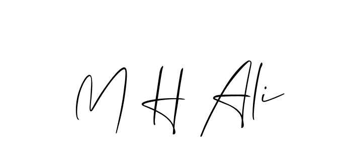 How to make M H Ali signature? Allison_Script is a professional autograph style. Create handwritten signature for M H Ali name. M H Ali signature style 2 images and pictures png