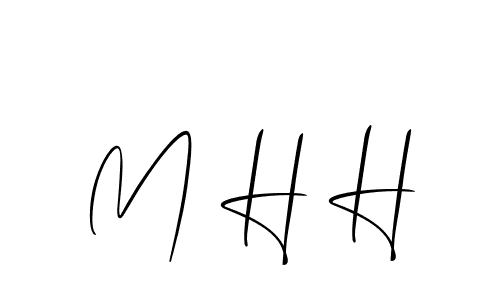 Create a beautiful signature design for name M H H. With this signature (Allison_Script) fonts, you can make a handwritten signature for free. M H H signature style 2 images and pictures png