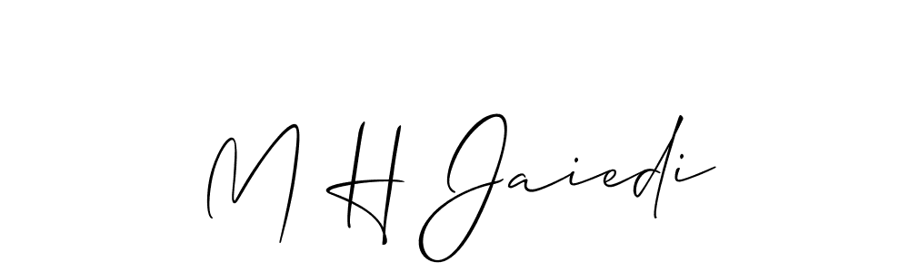 How to make M H Jaiedi signature? Allison_Script is a professional autograph style. Create handwritten signature for M H Jaiedi name. M H Jaiedi signature style 2 images and pictures png