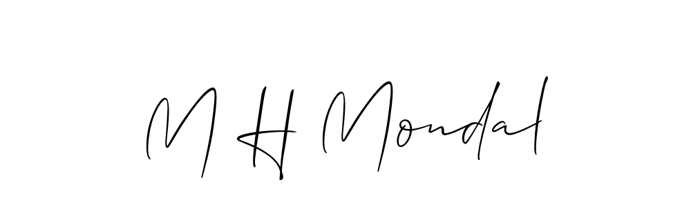 This is the best signature style for the M H Mondal name. Also you like these signature font (Allison_Script). Mix name signature. M H Mondal signature style 2 images and pictures png