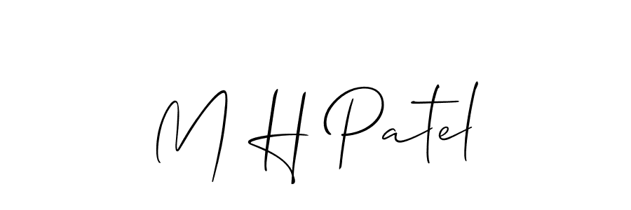 Make a beautiful signature design for name M H Patel. Use this online signature maker to create a handwritten signature for free. M H Patel signature style 2 images and pictures png