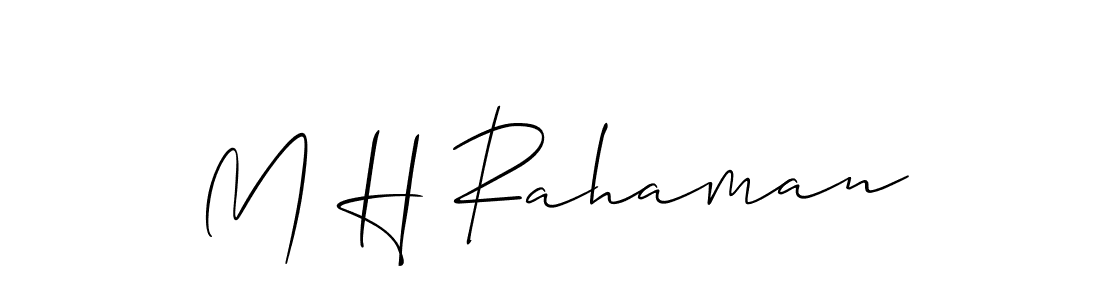 if you are searching for the best signature style for your name M H Rahaman. so please give up your signature search. here we have designed multiple signature styles  using Allison_Script. M H Rahaman signature style 2 images and pictures png