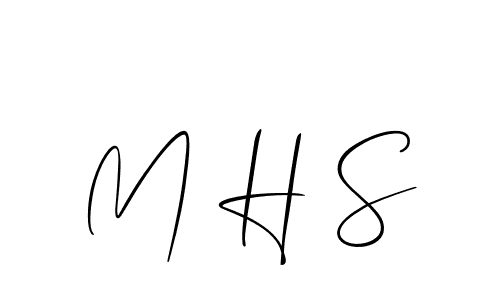 Make a beautiful signature design for name M H S. With this signature (Allison_Script) style, you can create a handwritten signature for free. M H S signature style 2 images and pictures png