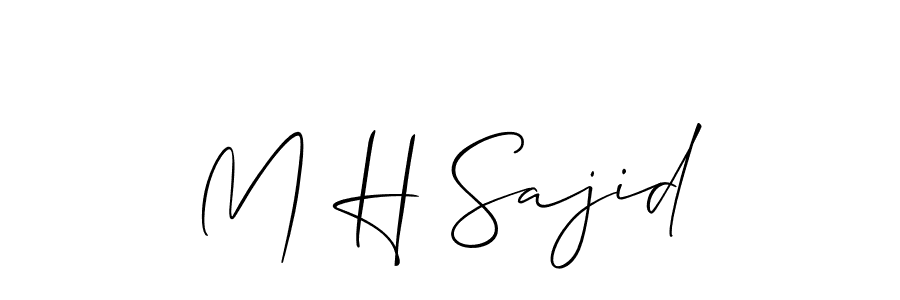 It looks lik you need a new signature style for name M H Sajid. Design unique handwritten (Allison_Script) signature with our free signature maker in just a few clicks. M H Sajid signature style 2 images and pictures png