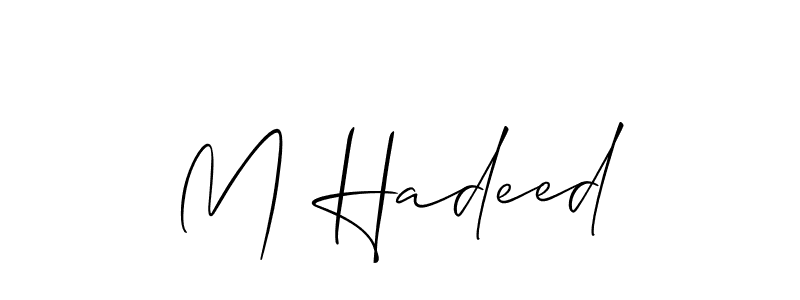 Best and Professional Signature Style for M Hadeed. Allison_Script Best Signature Style Collection. M Hadeed signature style 2 images and pictures png