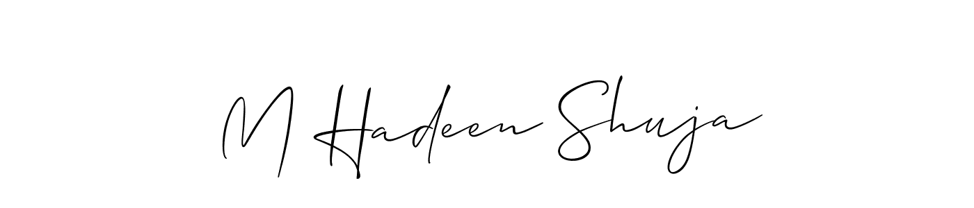 Best and Professional Signature Style for M Hadeen Shuja. Allison_Script Best Signature Style Collection. M Hadeen Shuja signature style 2 images and pictures png