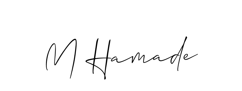 You can use this online signature creator to create a handwritten signature for the name M Hamade. This is the best online autograph maker. M Hamade signature style 2 images and pictures png