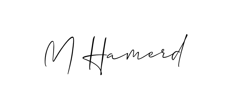 Make a beautiful signature design for name M Hamerd. With this signature (Allison_Script) style, you can create a handwritten signature for free. M Hamerd signature style 2 images and pictures png