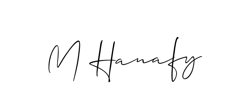 It looks lik you need a new signature style for name M Hanafy. Design unique handwritten (Allison_Script) signature with our free signature maker in just a few clicks. M Hanafy signature style 2 images and pictures png