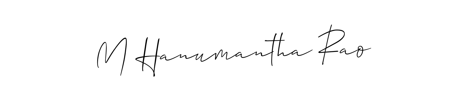 Also You can easily find your signature by using the search form. We will create M Hanumantha Rao name handwritten signature images for you free of cost using Allison_Script sign style. M Hanumantha Rao signature style 2 images and pictures png