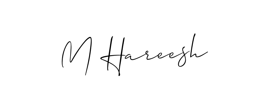 How to make M Hareesh signature? Allison_Script is a professional autograph style. Create handwritten signature for M Hareesh name. M Hareesh signature style 2 images and pictures png