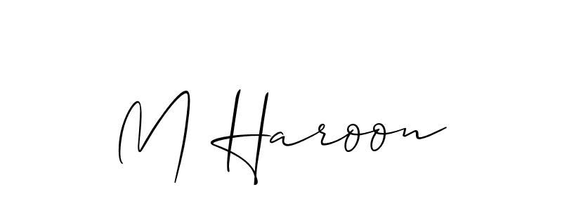 Make a beautiful signature design for name M Haroon. Use this online signature maker to create a handwritten signature for free. M Haroon signature style 2 images and pictures png