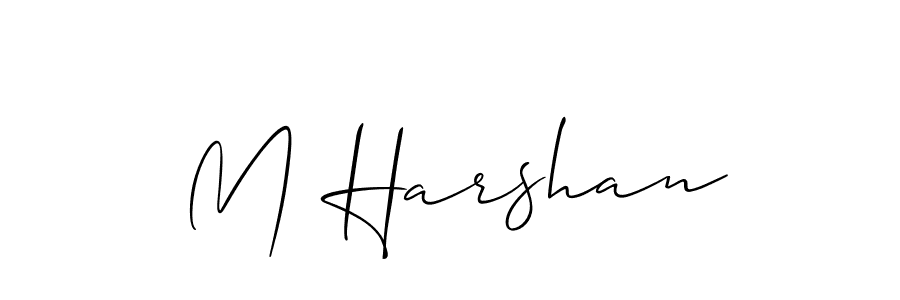 M Harshan stylish signature style. Best Handwritten Sign (Allison_Script) for my name. Handwritten Signature Collection Ideas for my name M Harshan. M Harshan signature style 2 images and pictures png