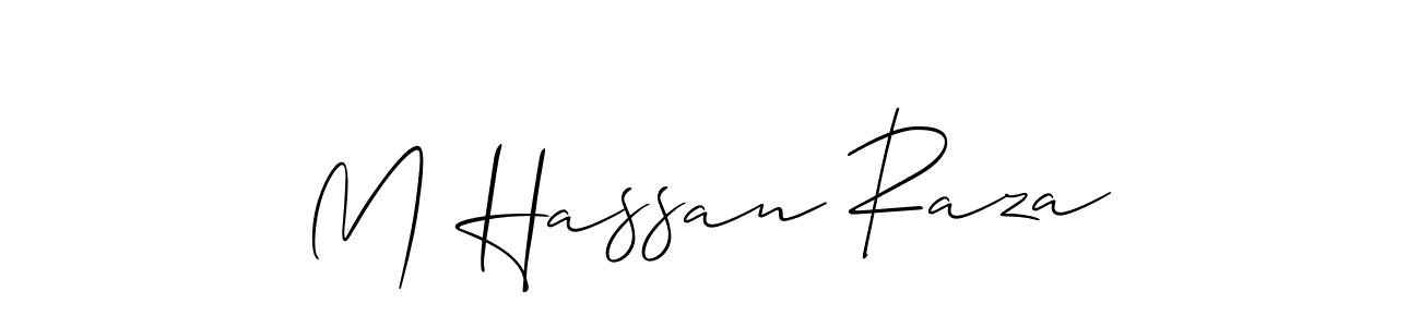 How to make M Hassan Raza signature? Allison_Script is a professional autograph style. Create handwritten signature for M Hassan Raza name. M Hassan Raza signature style 2 images and pictures png