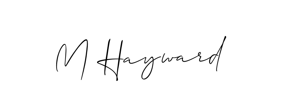 M Hayward stylish signature style. Best Handwritten Sign (Allison_Script) for my name. Handwritten Signature Collection Ideas for my name M Hayward. M Hayward signature style 2 images and pictures png