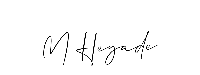 How to make M Hegade signature? Allison_Script is a professional autograph style. Create handwritten signature for M Hegade name. M Hegade signature style 2 images and pictures png