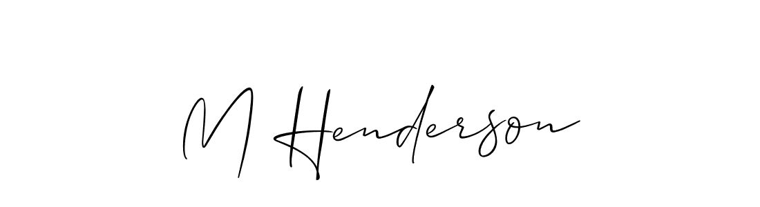 This is the best signature style for the M Henderson name. Also you like these signature font (Allison_Script). Mix name signature. M Henderson signature style 2 images and pictures png