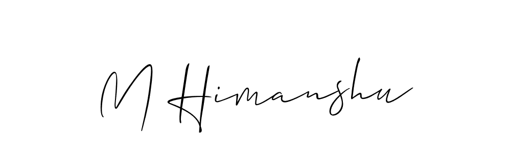 Create a beautiful signature design for name M Himanshu. With this signature (Allison_Script) fonts, you can make a handwritten signature for free. M Himanshu signature style 2 images and pictures png