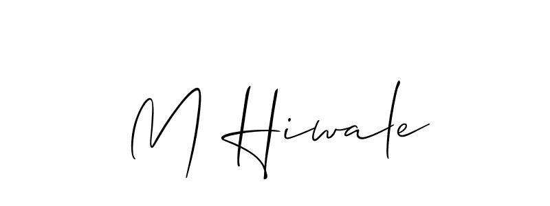 Similarly Allison_Script is the best handwritten signature design. Signature creator online .You can use it as an online autograph creator for name M Hiwale. M Hiwale signature style 2 images and pictures png