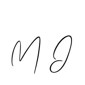 How to make M I name signature. Use Allison_Script style for creating short signs online. This is the latest handwritten sign. M I signature style 2 images and pictures png