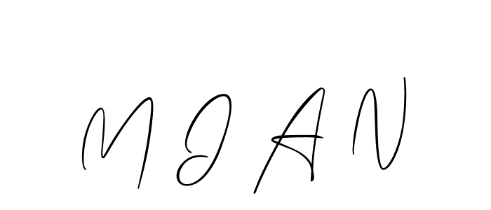 Make a short M I A N signature style. Manage your documents anywhere anytime using Allison_Script. Create and add eSignatures, submit forms, share and send files easily. M I A N signature style 2 images and pictures png