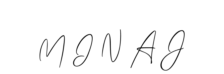 It looks lik you need a new signature style for name M I N A J. Design unique handwritten (Allison_Script) signature with our free signature maker in just a few clicks. M I N A J signature style 2 images and pictures png