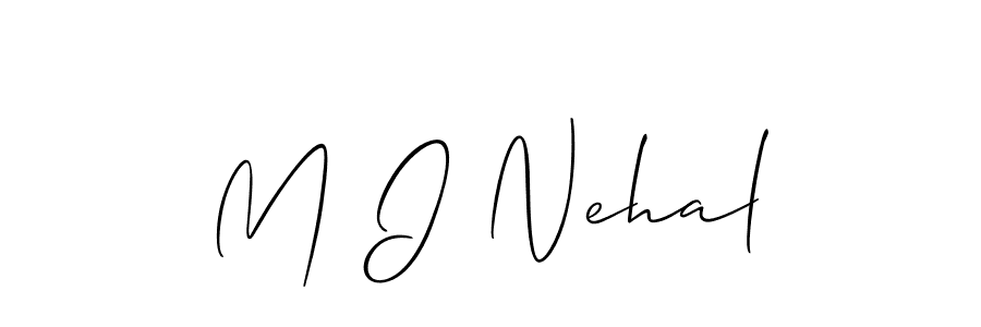 Make a beautiful signature design for name M I Nehal. Use this online signature maker to create a handwritten signature for free. M I Nehal signature style 2 images and pictures png