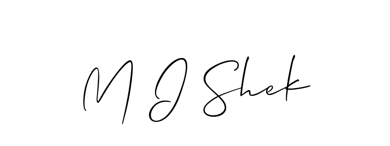 Similarly Allison_Script is the best handwritten signature design. Signature creator online .You can use it as an online autograph creator for name M I Shek. M I Shek signature style 2 images and pictures png