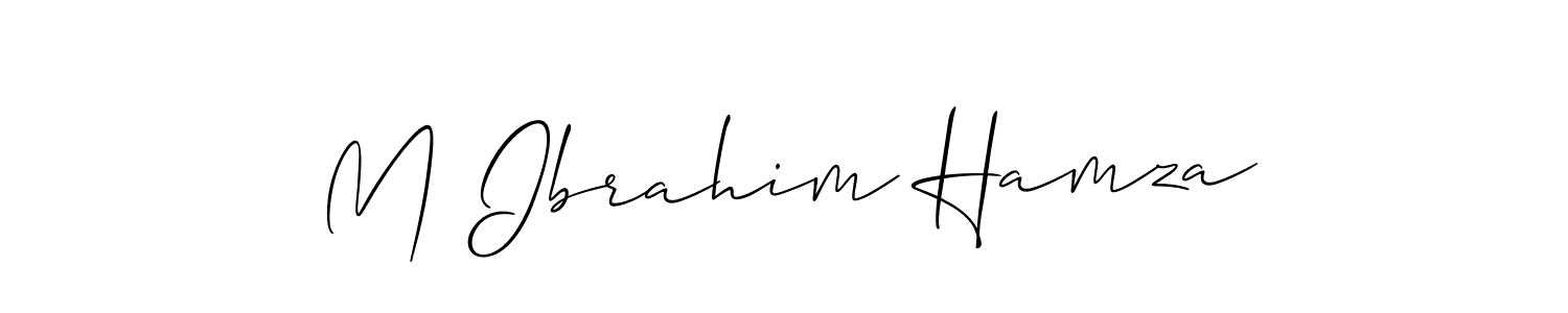 You can use this online signature creator to create a handwritten signature for the name M Ibrahim Hamza. This is the best online autograph maker. M Ibrahim Hamza signature style 2 images and pictures png