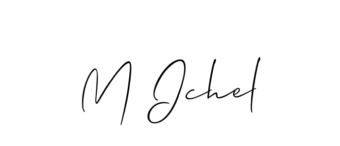 Create a beautiful signature design for name M Ichel. With this signature (Allison_Script) fonts, you can make a handwritten signature for free. M Ichel signature style 2 images and pictures png