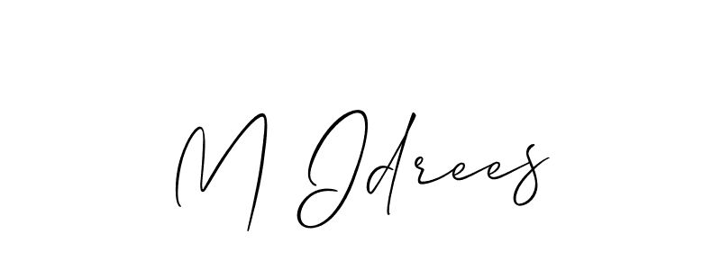 You should practise on your own different ways (Allison_Script) to write your name (M Idrees) in signature. don't let someone else do it for you. M Idrees signature style 2 images and pictures png