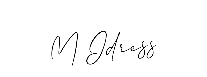 This is the best signature style for the M Idress name. Also you like these signature font (Allison_Script). Mix name signature. M Idress signature style 2 images and pictures png