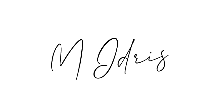 How to make M Idris name signature. Use Allison_Script style for creating short signs online. This is the latest handwritten sign. M Idris signature style 2 images and pictures png