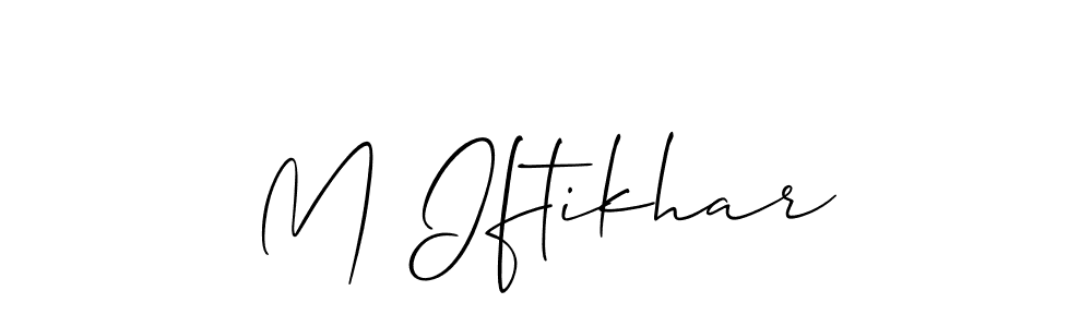 Make a beautiful signature design for name M Iftikhar. Use this online signature maker to create a handwritten signature for free. M Iftikhar signature style 2 images and pictures png