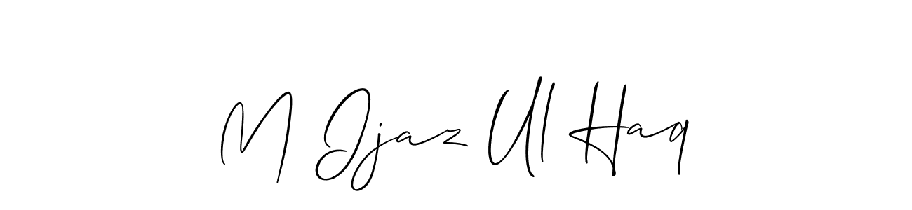 Similarly Allison_Script is the best handwritten signature design. Signature creator online .You can use it as an online autograph creator for name M Ijaz Ul Haq. M Ijaz Ul Haq signature style 2 images and pictures png
