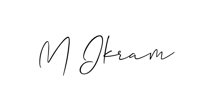 How to make M Ikram name signature. Use Allison_Script style for creating short signs online. This is the latest handwritten sign. M Ikram signature style 2 images and pictures png
