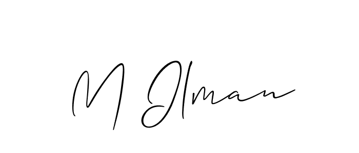How to Draw M Ilman signature style? Allison_Script is a latest design signature styles for name M Ilman. M Ilman signature style 2 images and pictures png