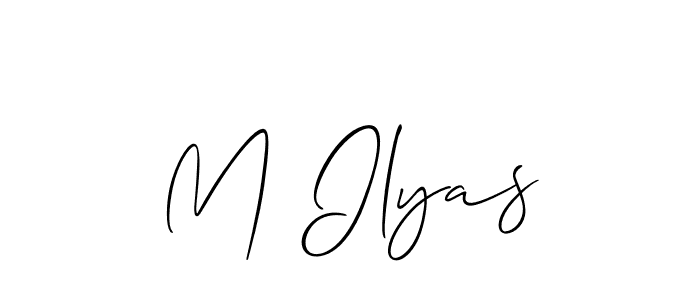 You should practise on your own different ways (Allison_Script) to write your name (M Ilyas) in signature. don't let someone else do it for you. M Ilyas signature style 2 images and pictures png