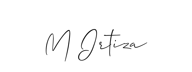 if you are searching for the best signature style for your name M Irtiza. so please give up your signature search. here we have designed multiple signature styles  using Allison_Script. M Irtiza signature style 2 images and pictures png
